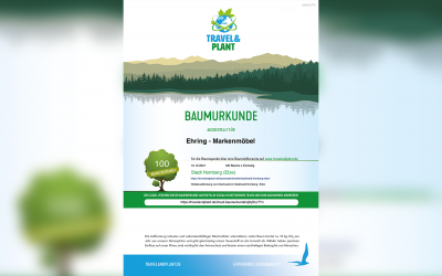 TRAVEL&PLANT: Baumurkunde 2021
